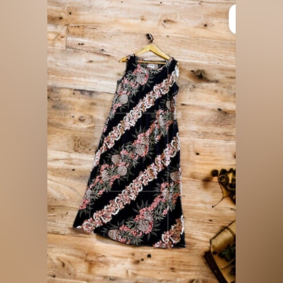 Hilo Hattie vintage hawaiian maxi dress size Large - Picture 1 of 16